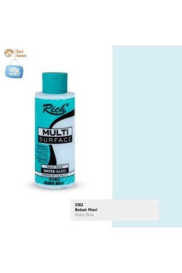 Multi Surface Bebek Mavi N2182 Her Yüzey Akrilik Boya (Cam,Ahşap,Tuval,Seramik,Plastik) 120cc