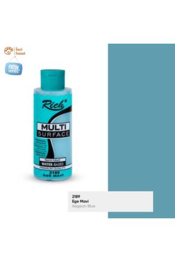 Multi Surface Ege Mavi N2189 Her Yüzey Akrilik Boya (Cam,Ahşap,Tuval,Seramik,Plastik,Duvar) 120cc