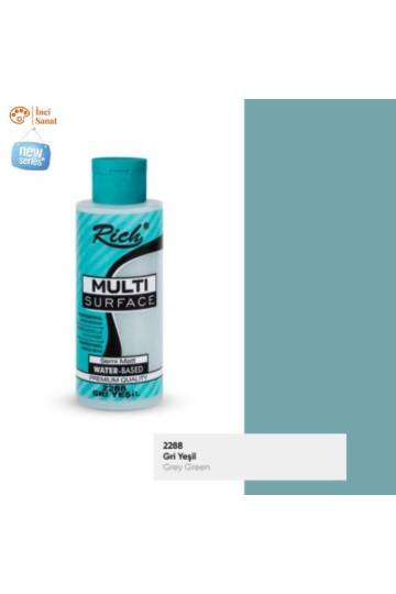 Multi Surface Gri Yeşil N2288 Her Yüzey Akrilik Boya (Cam,Ahşap,Tuval,Seramik,Plastik,Duvar) 120cc
