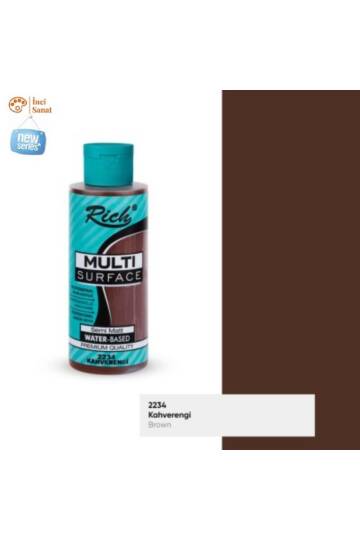 Multi Surface Kahverengi N2234 Her Yüzey Akrilik Boya (Cam,Ahşap,Tuval,Seramik,Plastik) 120cc