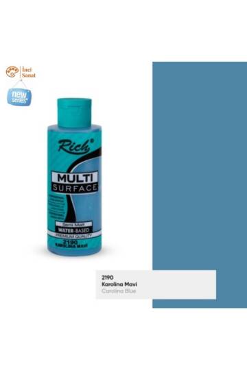 Multi Surface Karolina Mavi N2190 Her Yüzey Akrilik Boya (Cam,Ahşap,Tuval,Seramik,Plastik) 120cc
