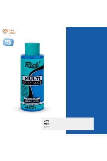 Multi Surface Mavi N2196 Her Yüzey Akrilik Boya (Cam,Ahşap,Tuval,Seramik,Plastik,Duvar) 120cc