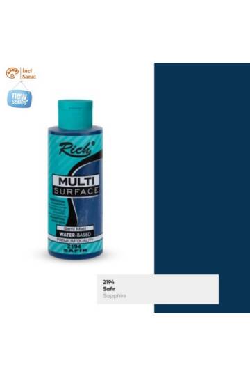 Multi Surface Safir N2194 Her Yüzey Akrilik Boya (Cam,Ahşap,Tuval,Seramik,Plastik,Duvar) 120cc