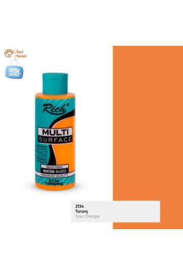 Multi Surface Turunc N2134 Her Yüzey Akrilik Boya (Cam,Ahşap,Tuval,Seramik,Plastik,Duvar) 120cc