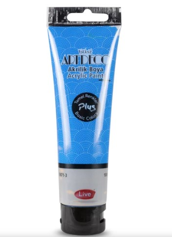 Plus Akrilik Boya 100 ml Tüp Mavi 443