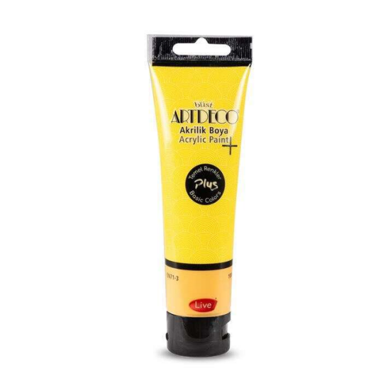 Plus Akrilik Boya 100 ml Tüp Sarı 405