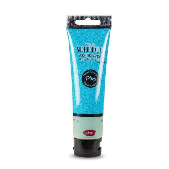 Plus Akrilik Boya 100 ml Tüp Turkuaz 455