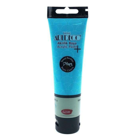 Plus Akrilik Boya 100 ml Tüp Turkuaz Yeşil 457