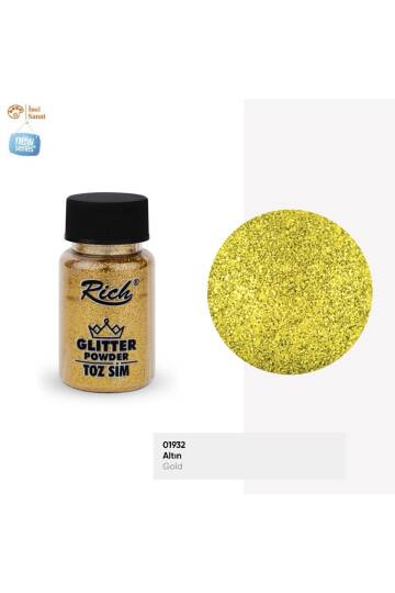 Toz Sim Glitter Powder Altın Gold 50cc