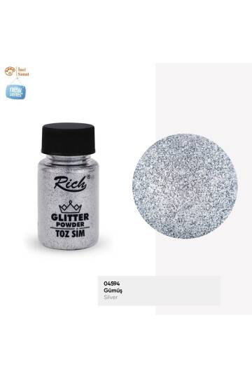 Toz Sim Glitter Powder Gümüş Silver 50cc