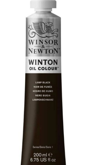 Winton 200 ml Yağlı Boya Lamp Black 337