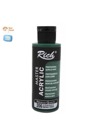 Zümrüt Boya Akrilik 120cc Master N206 Yoğun Pigment ve Üstüm Kapatıcılık
